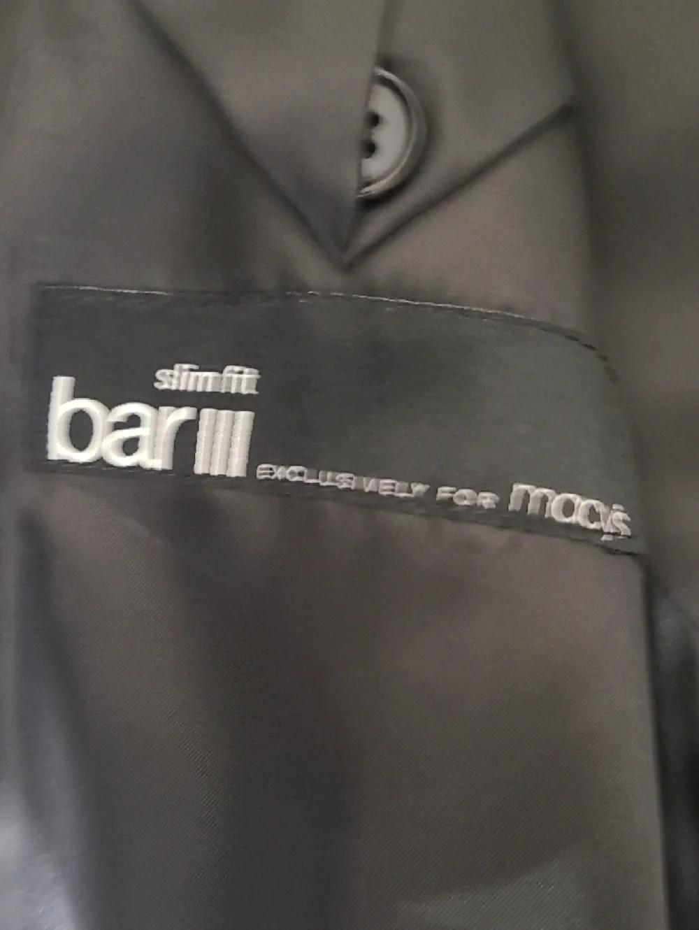 Bar III Men's Slim Fit Black Polka Dot Velvet-Trim‎ 2-Button Blazer Jacket - 38R